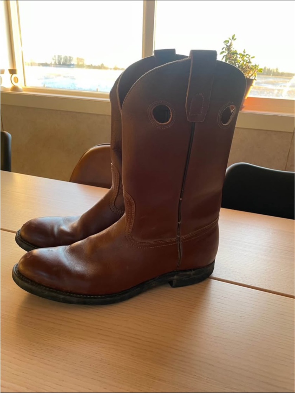 Vintage Canada Bullrider Men's Brown Leather Cowboy Boots size 11 men’s boots